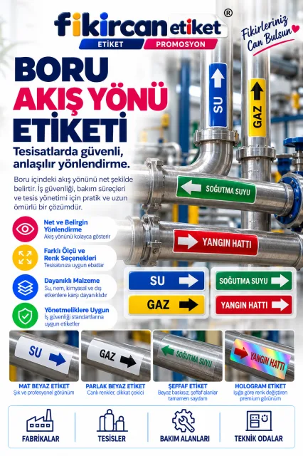 Boru Akış Yönü Etiketi