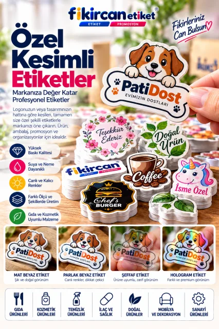 Özel Şekilli Etiket