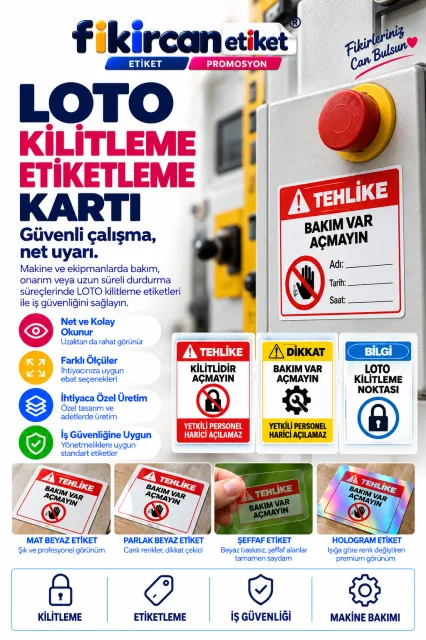 LOTO Kilitleme-Etiketleme Kartı