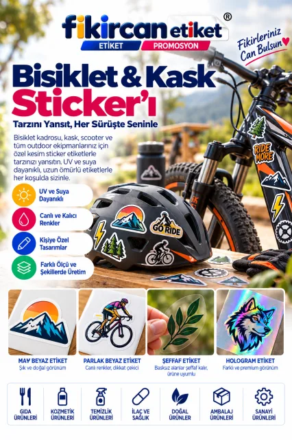 Bisiklet & Kask Sticker'ı