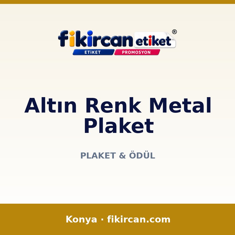 Altın Renk Metal Plaket