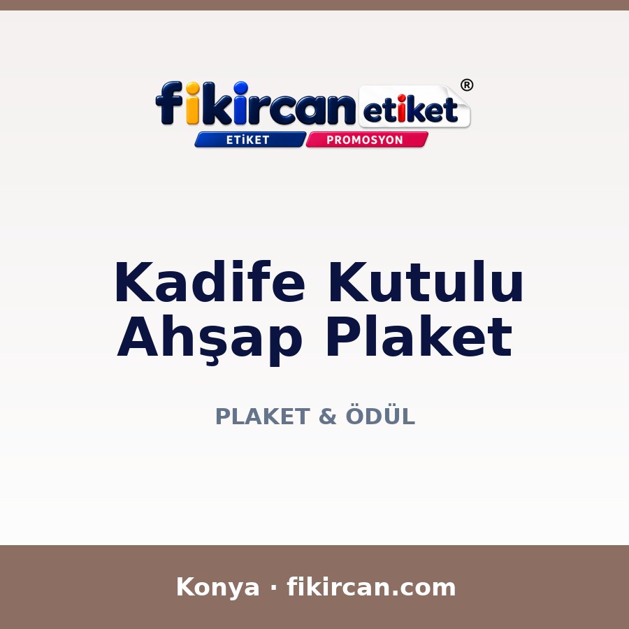 Kadife Kutulu Ahşap Plaket