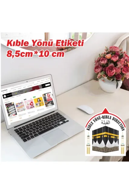 Kıble Yönü Sticker/etiket Pvc Yapıştırma Otel Hotel Pansiyon Yurt- 100 Adet