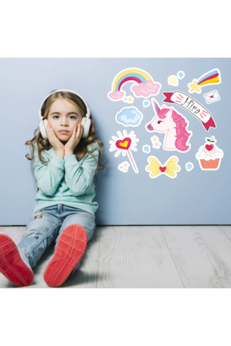 Unicorn Çocuk Ve Bebek Odası Duvar Sticker — fotoğraf 5