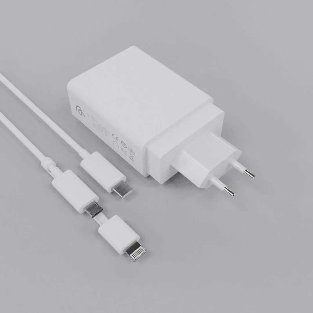 AG-47 20W QC3 Şarj Aleti PD USB, Type-C,  Lightining,  Mikro USB