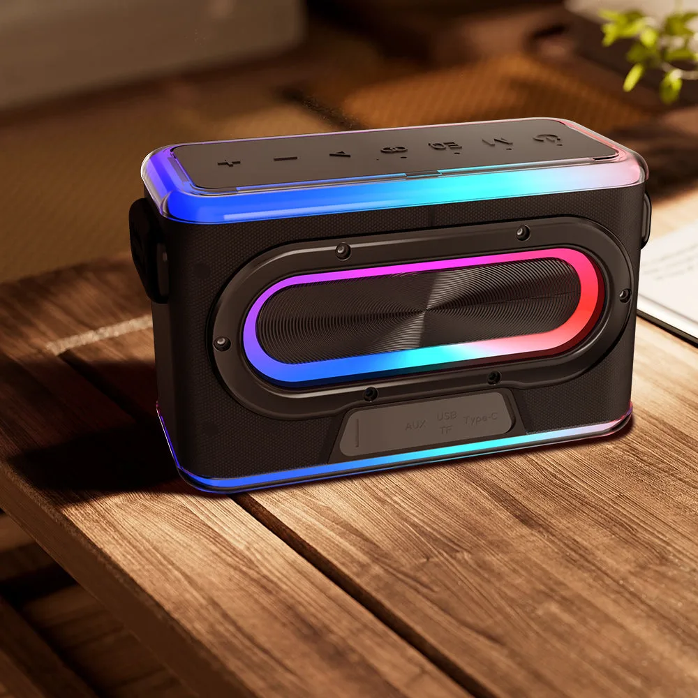 Lenyes S834 RGB LED Bluetooth Speaker | Karaoke Mikrofonlu & Taşınabilir