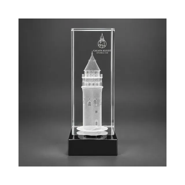 3D Lazer Patlatma Küp 6x6x15 Dikey Siyah Kaideli