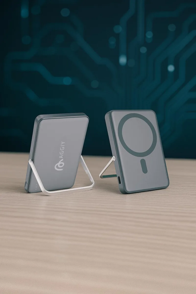 Aggiy Charge Tilt 5.000 Mah 15W Powerbank Dijital Ekran Magsafe Hızlı Şarj