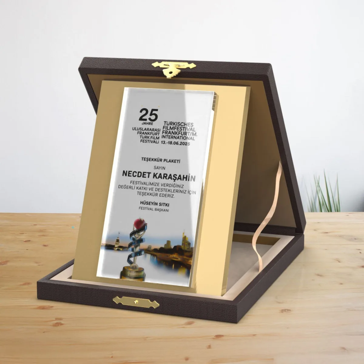 PB-253 Altın Süblimasyonlu Plaket — görsel 2