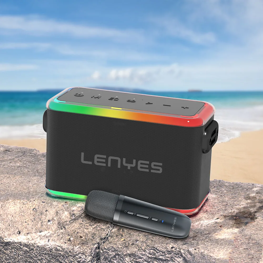 Lenyes S834 RGB LED Bluetooth Speaker | Karaoke Mikrofonlu & Taşınabilir