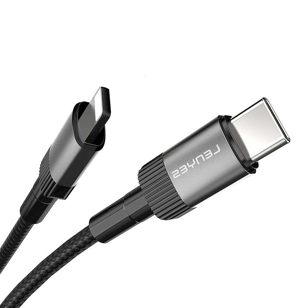 Lenyes LC546 | Type-C to Lightning Örgü Tasarımlı 27W Hızlı Şarj Kablosu 1M