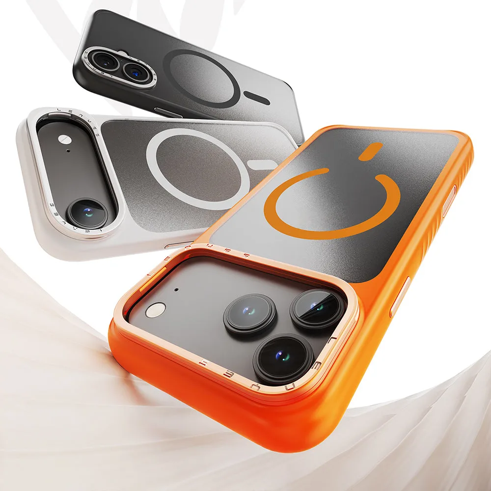 iPhone 17 Pro Max Kılıf | M-safe Şarj Uyumlu Metal Kamera Standlı CK226