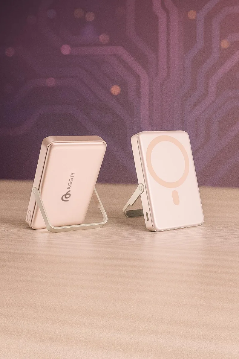 AGGIY ChargeTiltHigh 10.000 Mah 15W Powerbank Dijital Ekran Magsafe Hızlı Şarj