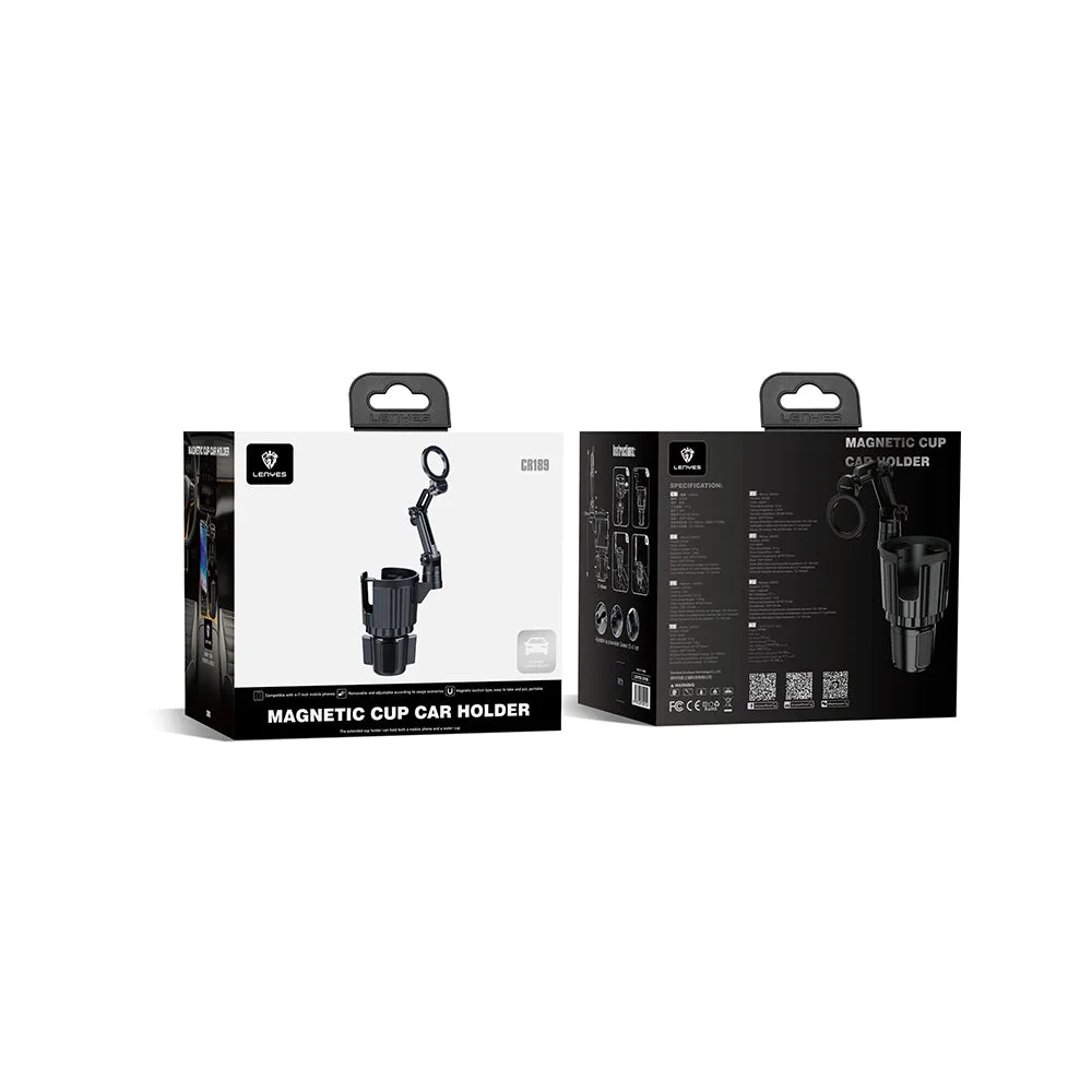 Lenyes CR189 2 in 1 Araç Telefon & Bardak Tutucu | 360° Dönebilir