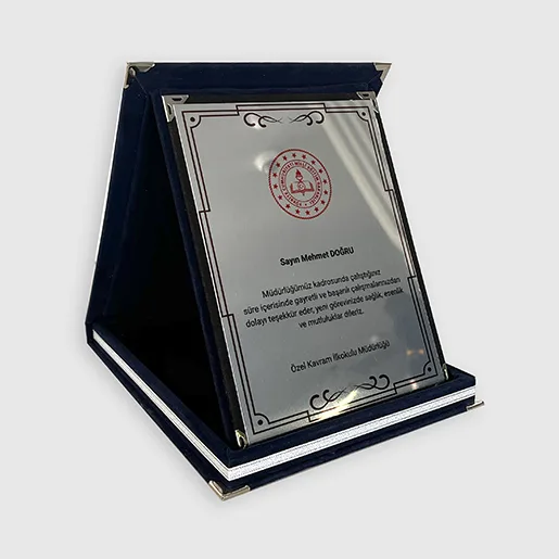 Lacivert Albüm Plaket — Baskılı görseli