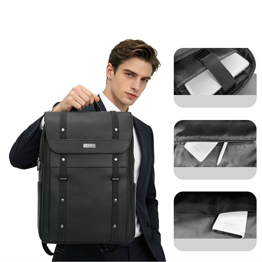 Lenyes LB735 Vesnara Serisi Parmak İzi Kilitli Su Geçirmez 15 İnç Laptop ve Notebook Sırt Çantası