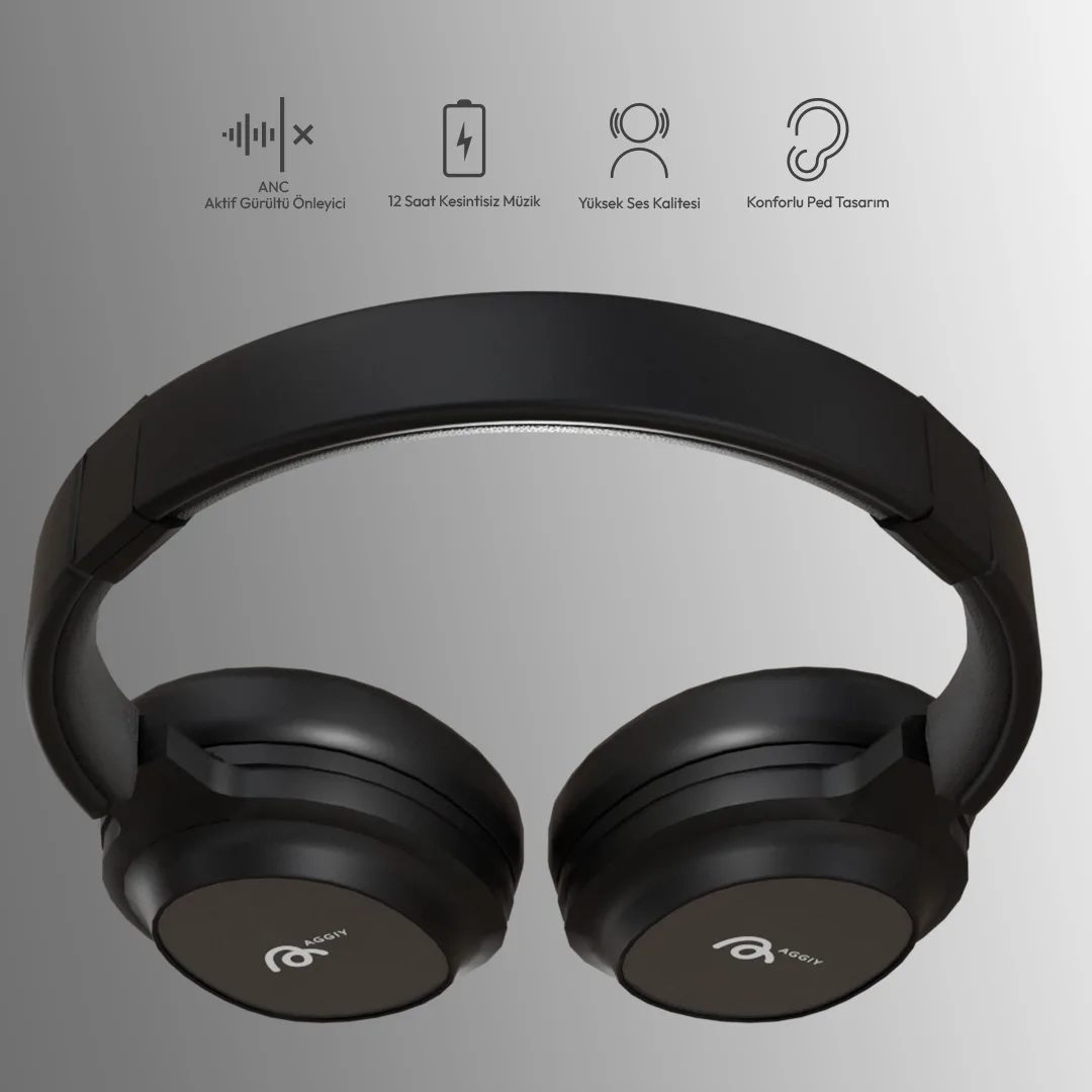 AG-H202 Stereo Bluetooth Kulak Üstü Kulaklık