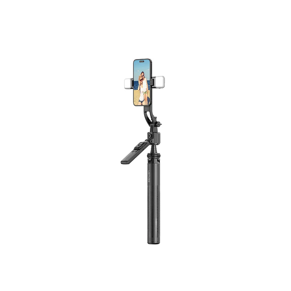 Lenyes LPH107 | 360° Takipli Tripod & Dolgu Işıklı Selfie Çubuğu + Kumanda