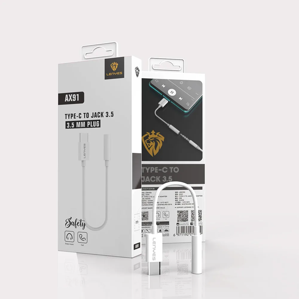 Lenyes AX91 Type-C to 3.5mm | Hi-Fi Aux Ses Adaptörü