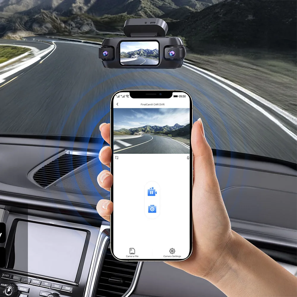 Lenyes LDR102 | 4 Kanal Kayıtlı 4K WiFi Destekli Akıllı Araç Kamerası