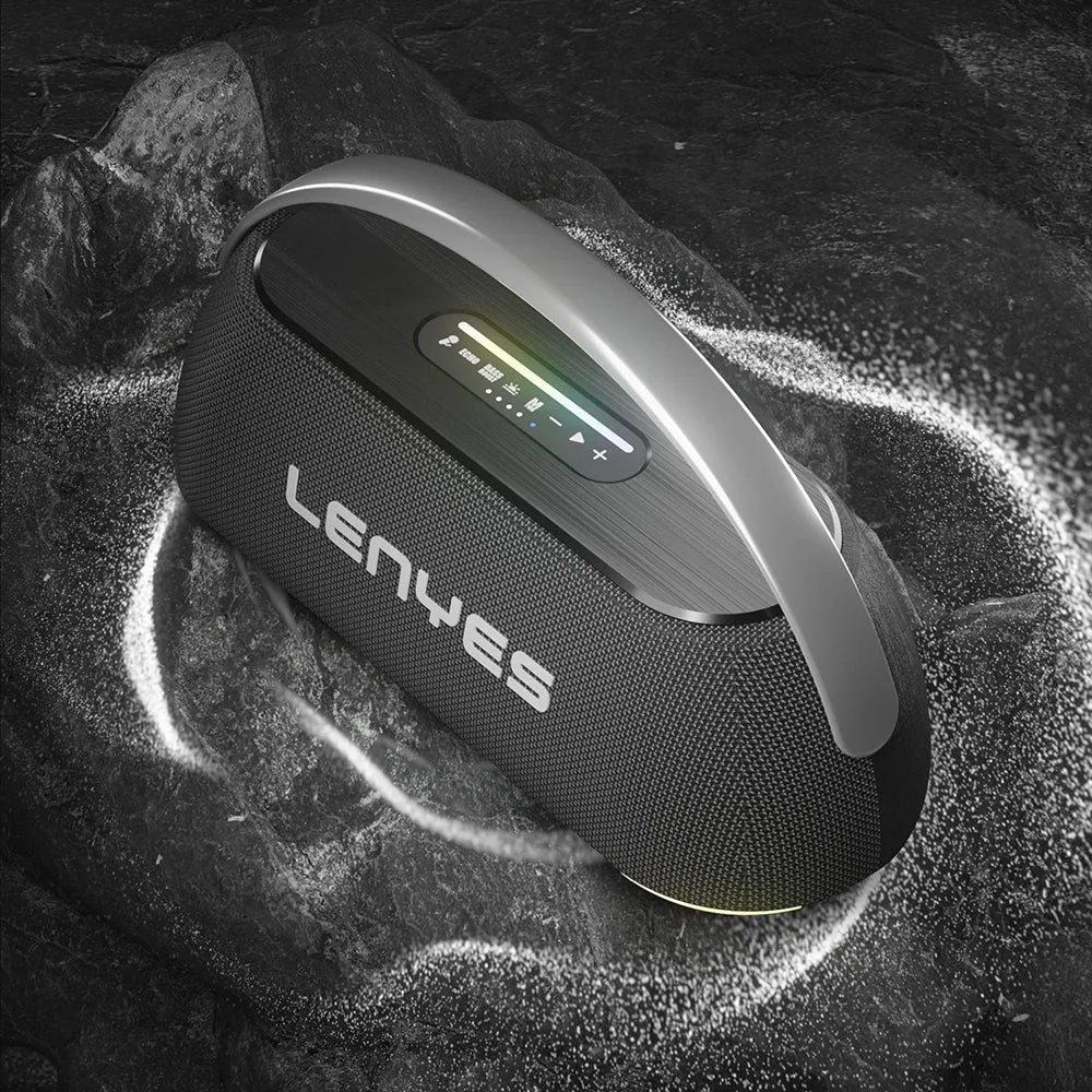 Lenyes S869 RGB Işıklı Çift Mikrofonlu Taşınabilir Bluetooth Hoparlör v5.3