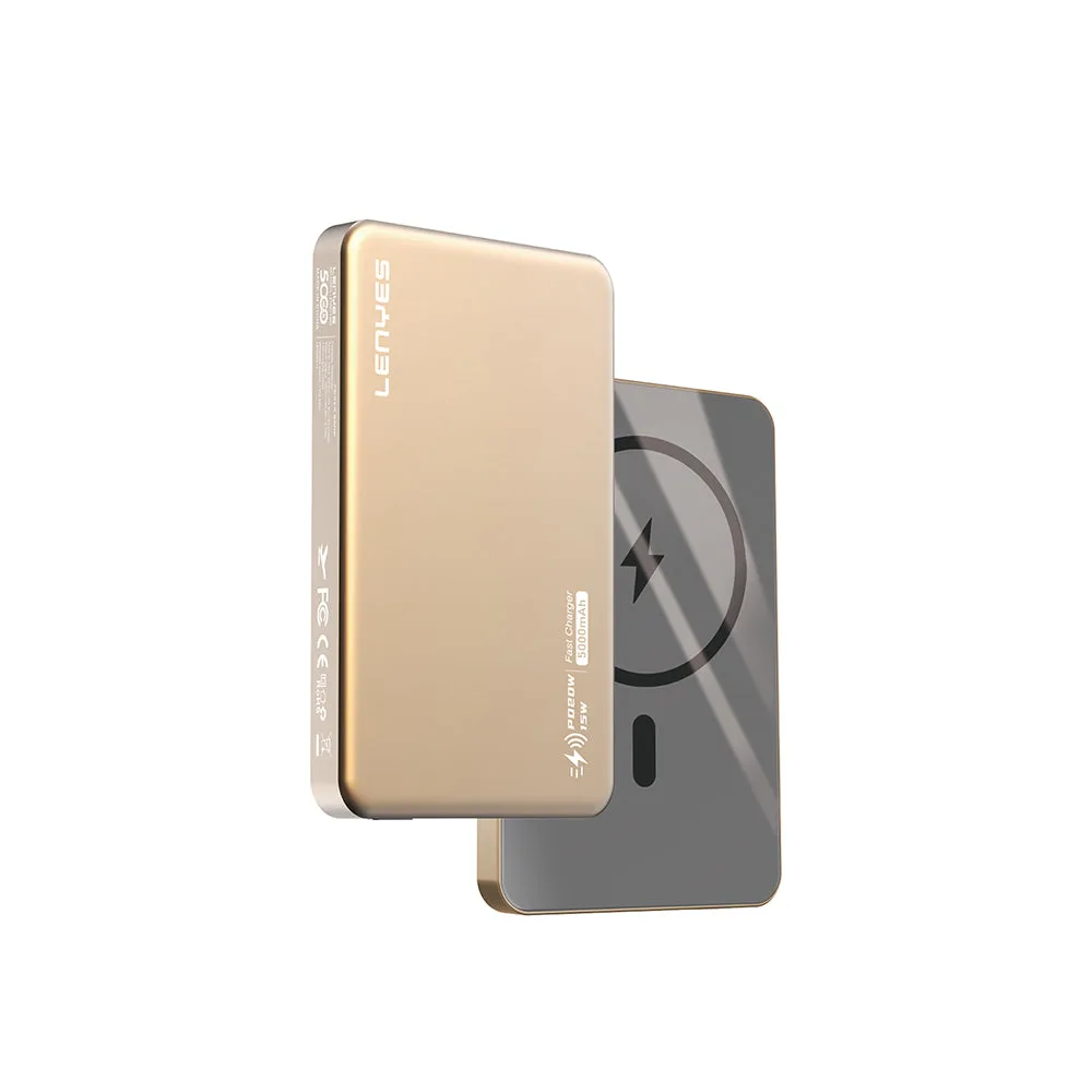 Lenyes PW019D | PD 20W Ultra İnce Wireless Powerbank 15W 5000mAh