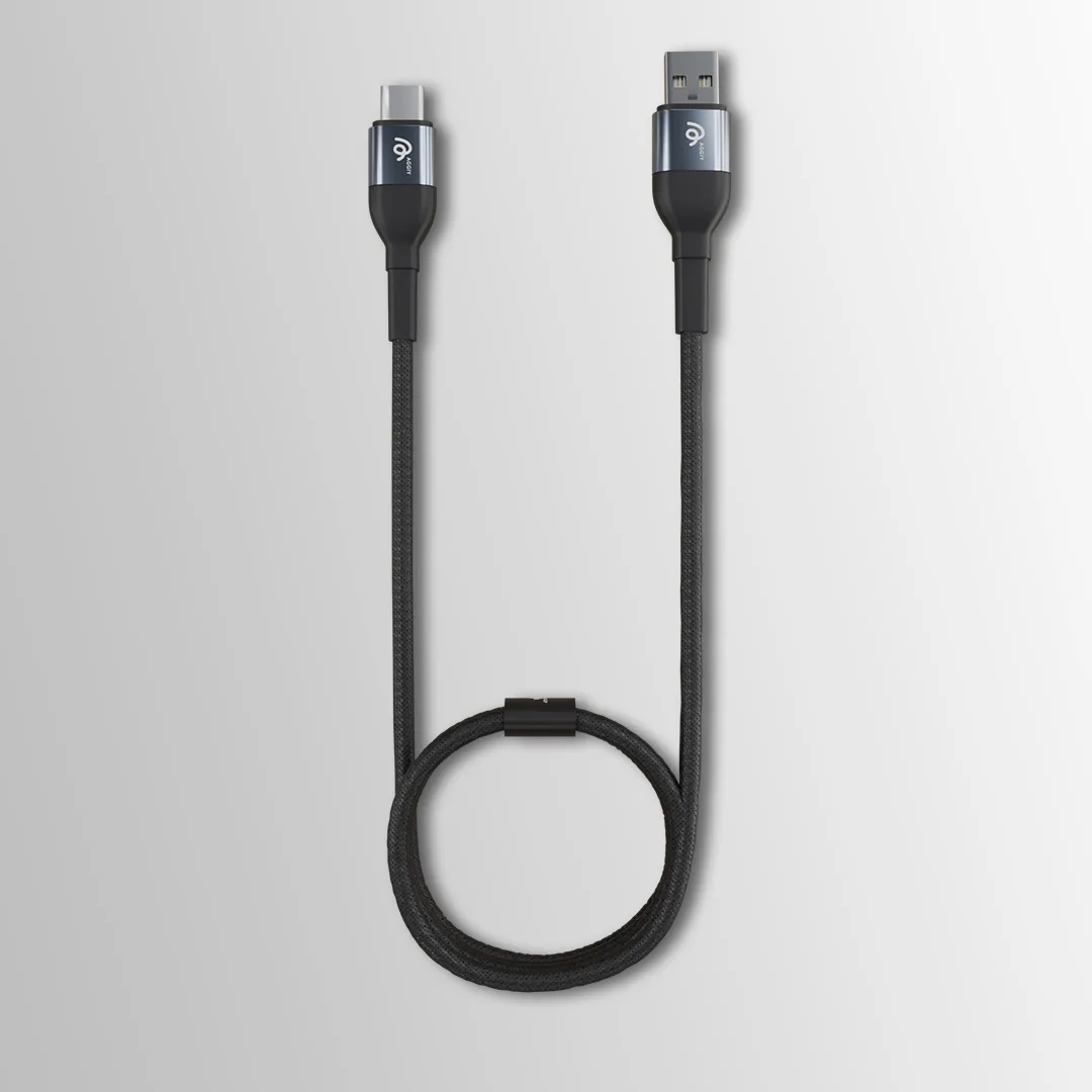 AG-CL1 USB to Type-C 5A Korumalı Hızlı Şarj Kablosu Tüm Android Telefonlarla Uyumlu