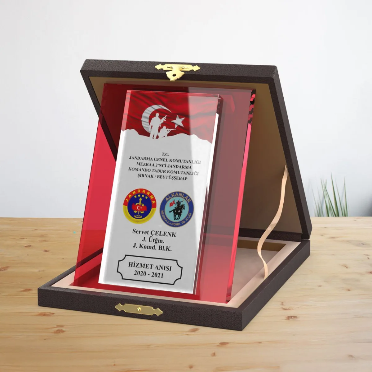 PB-256 Kırmızı Süblimasyonlu Plaket — görsel 2
