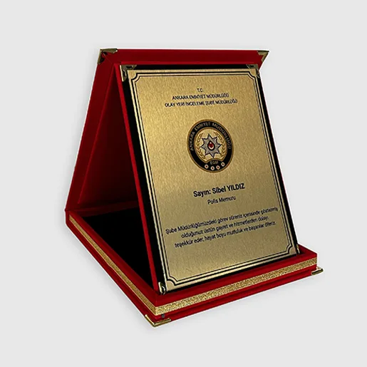 Kırmızı Albüm Plaket Kutusu