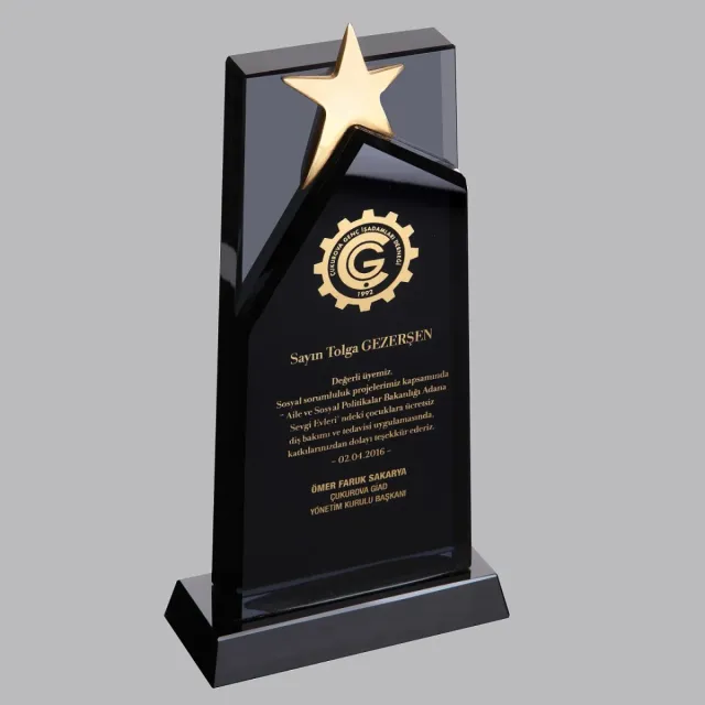 PB964 Kristal Plaket