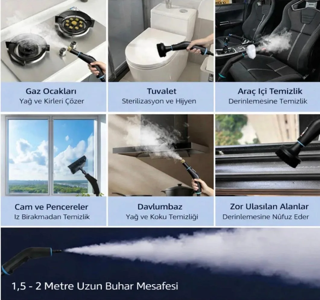 Aggiy Powersteam Çok Fonksiyonlu Buharlı Temizlik Makinası