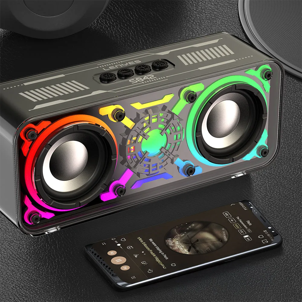 Lenyes S842 RGB Işıklı | 18W TWS Bluetooth Hoparlör v5.3