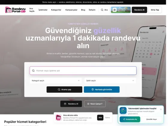 Randevu Portalı Pro Salon Pazaryeri